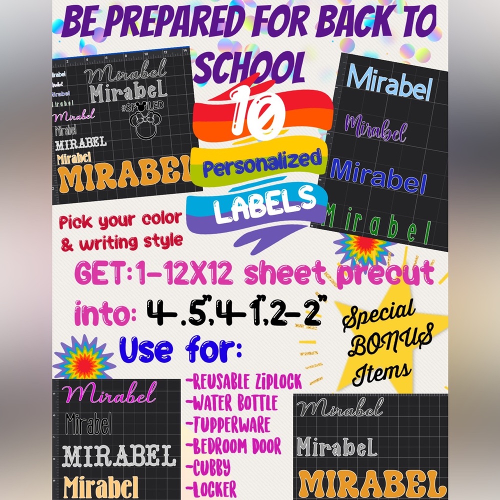 Personalize labels (10)